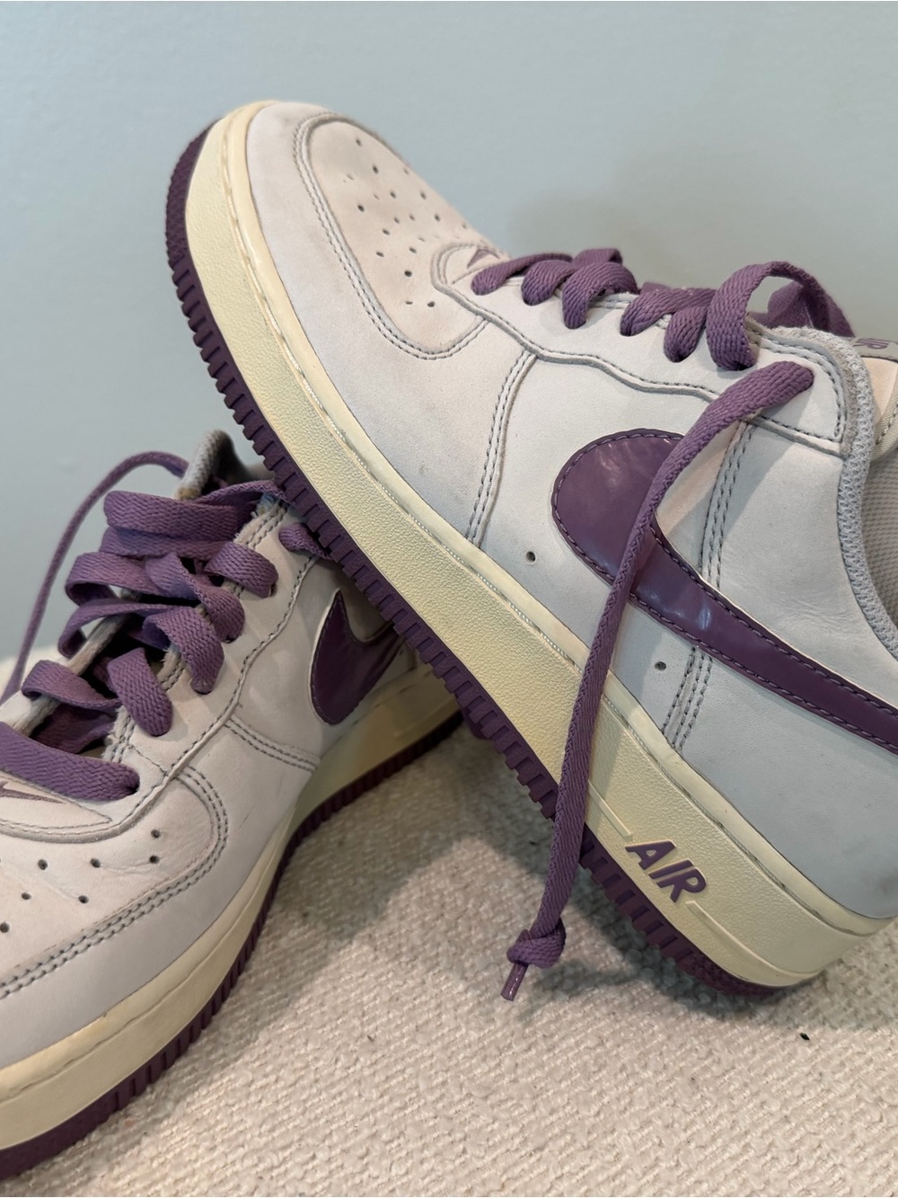 Nike Air Force 1 '82 Club Vintage Purple Basketball Shoes WoMen's Size 8